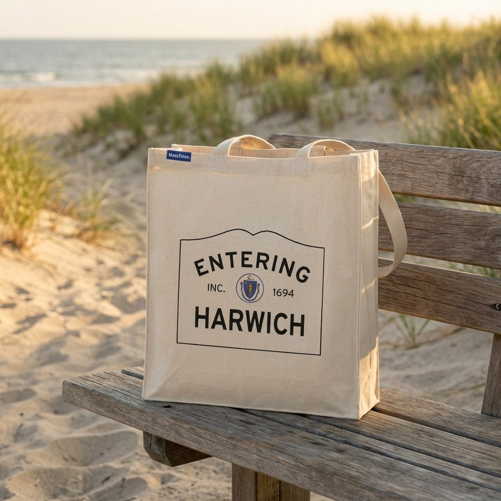 Entering Harwich, Massachusetts Canvas Tote Bag - Outdoor In-Situ View - Scenic Atmosphere