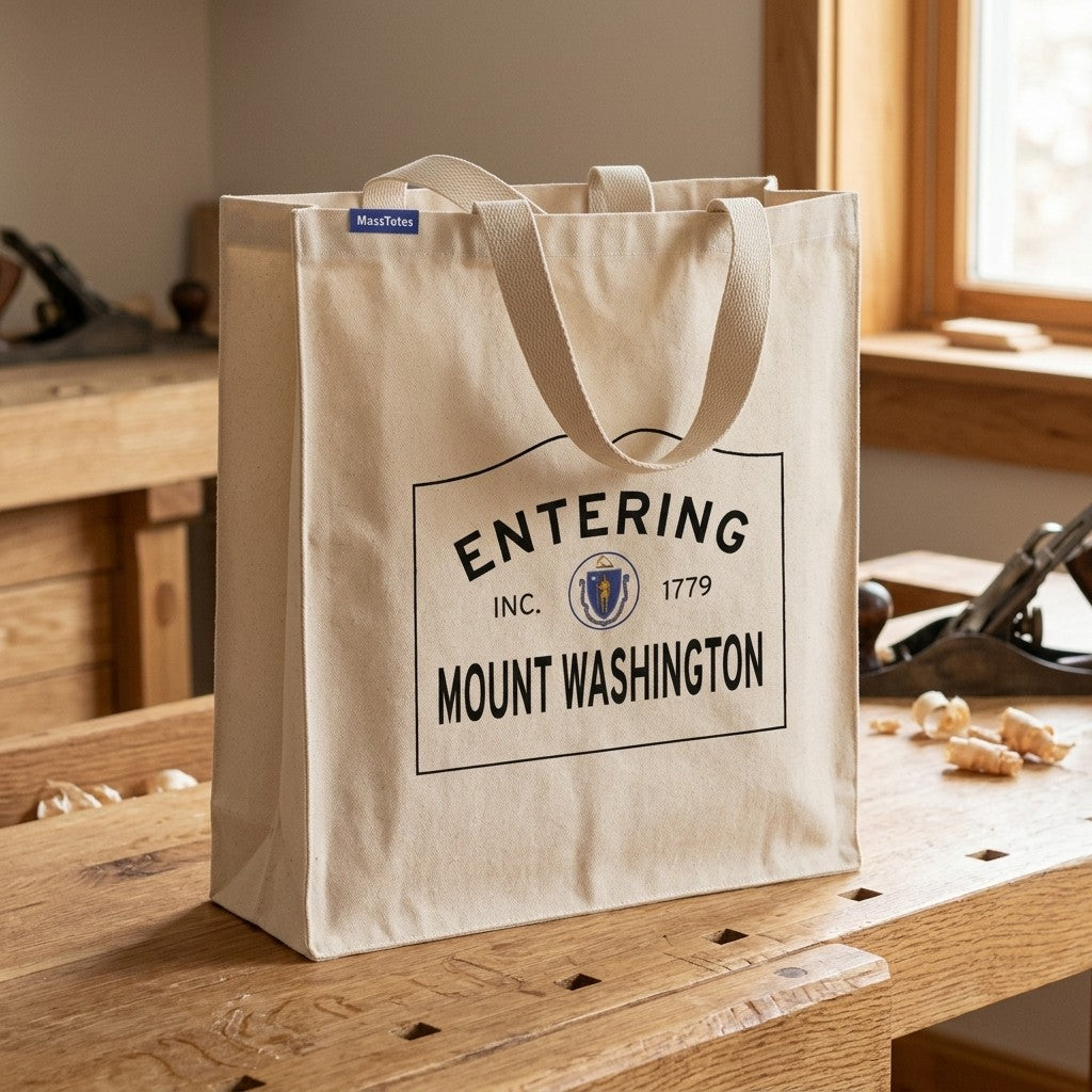 Entering Mount Washington, Massachusetts Canvas Tote Bag - Outdoor In-Situ View - Scenic Atmosphere