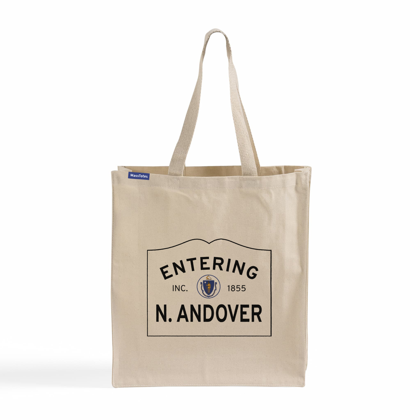 Entering North Andover, Massachusetts Canvas Tote Bag - Front View