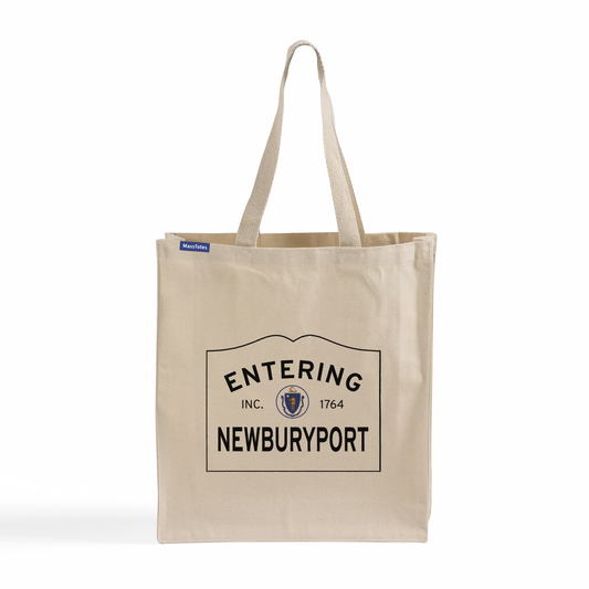 Entering Newburyport, Massachusetts Canvas Tote Bag - Front View