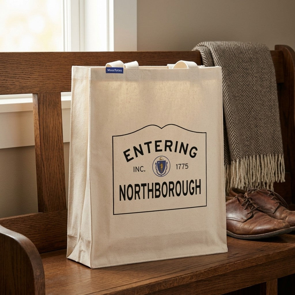 Entering Northborough, Massachusetts Canvas Tote Bag - Outdoor In-Situ View - Scenic Atmosphere