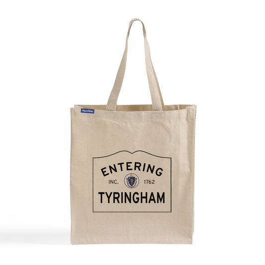 Entering Tyringham, Massachusetts Canvas Tote Bag - Front View